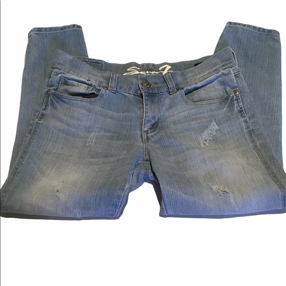 Seven7 Light Wash Skinny Easy Fit Jeans - Picture 1 of 9